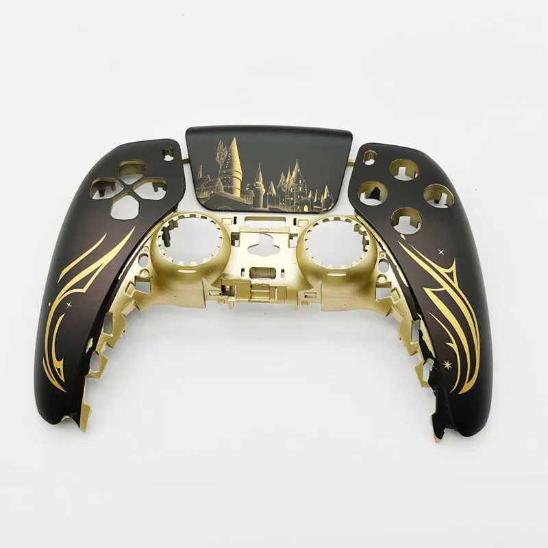 

New Style Hog Castle Case For PS5 BDM-010/BDM-020/BDM-030 Controller Front Cover and Touch Pad Shell Faceplate Case For P5 Gold