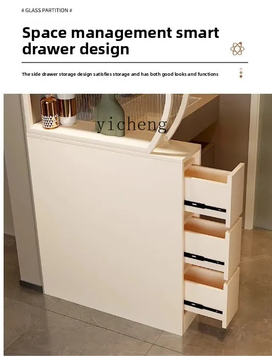 

ZZ Screen Partition Modern Minimalist Changhong Glass Iron Art Dry and Wet Area Washbasin