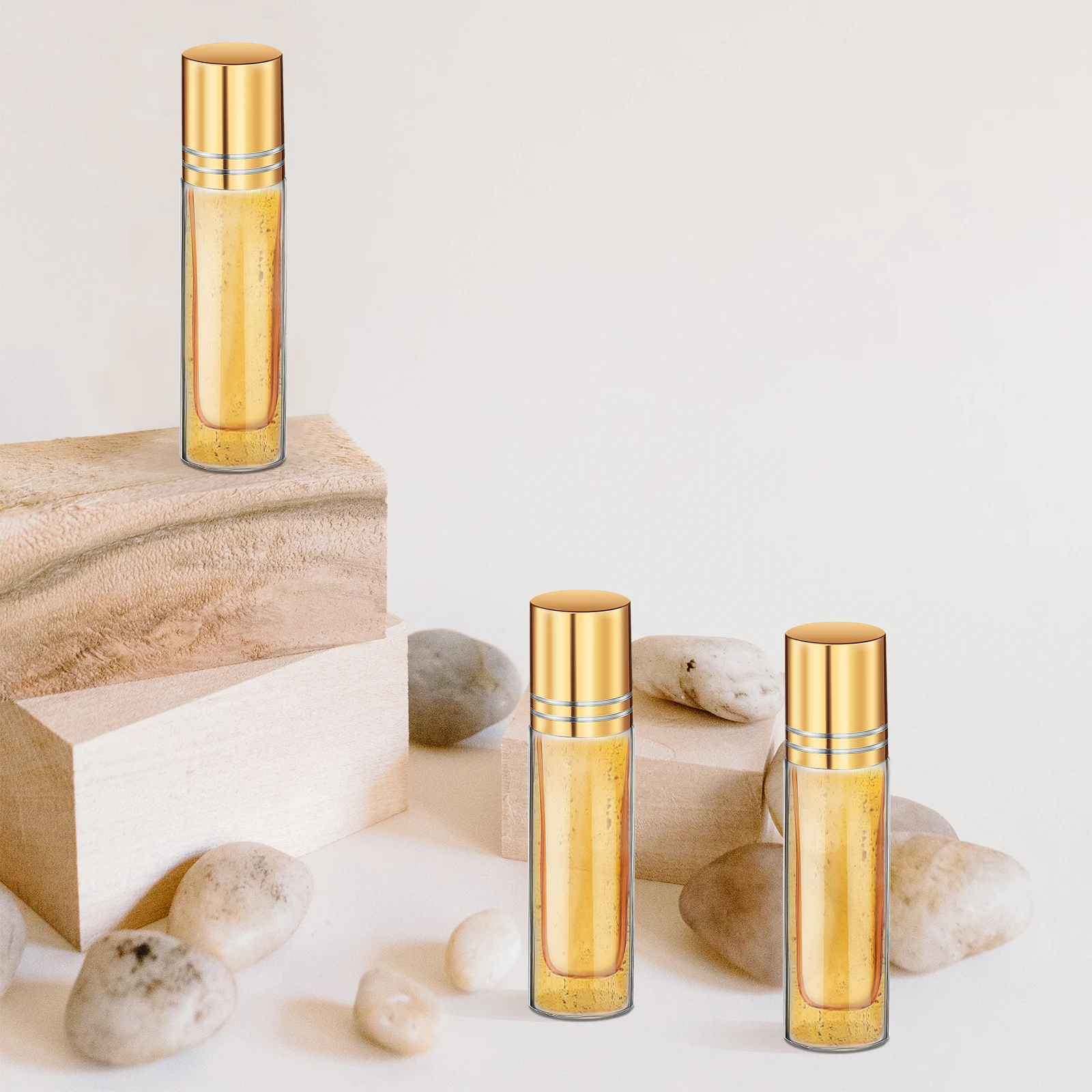 

15 Pcs Container Essential Oil Roller Bottle Set Man Aromatherapy Bottles Body: Glass Roller-on Containers