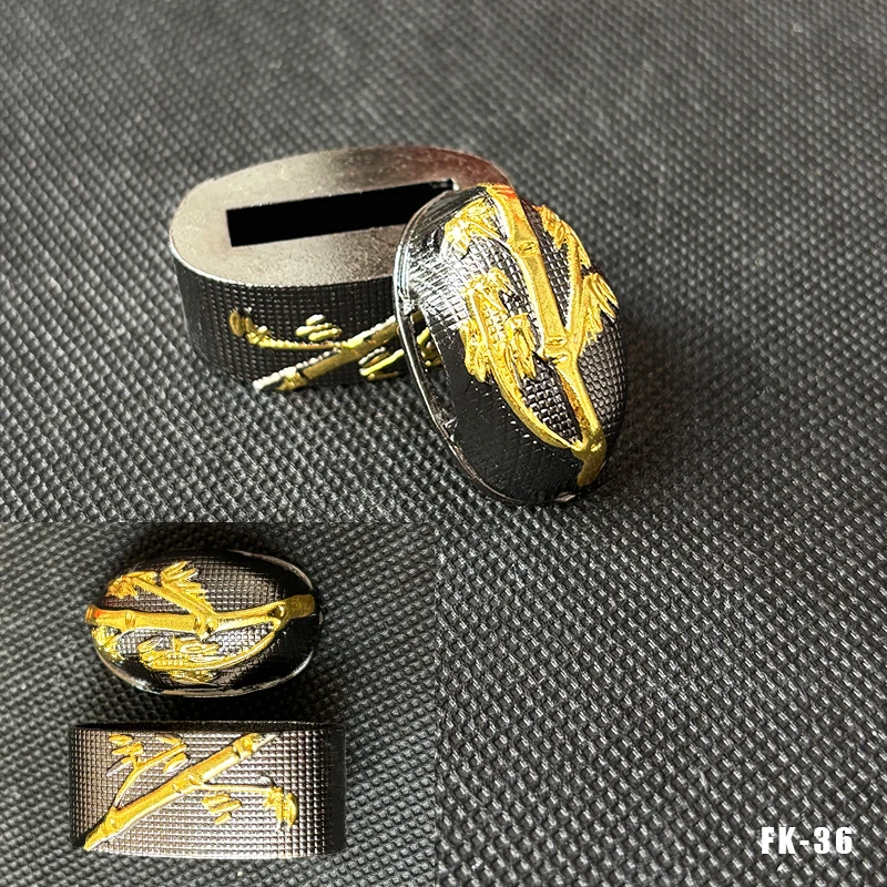 Hochwertige Legierung Katana-Griffkappe Fuchi Kashira Griffkragen für Japanische Schwerter Samurai-Katanas Wakizashi-Schwerter Zubehör – Detail 18