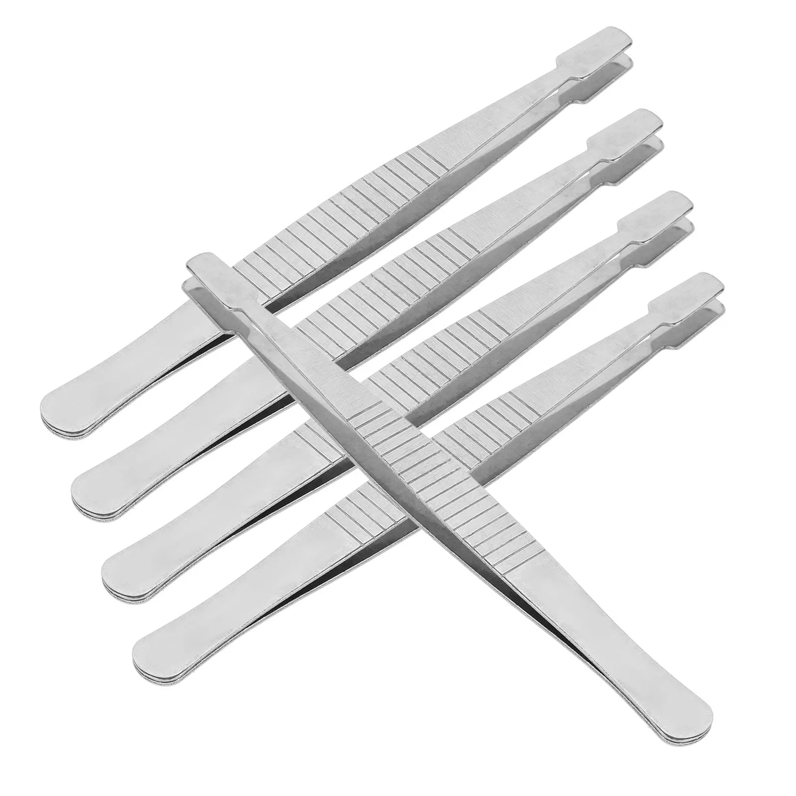 5 pezzi pinzette per timbri a bocca larga in acciaio inossidabile leggero multiuso applicatore per ciglia finte regolatore per ciglia strumento artigianale