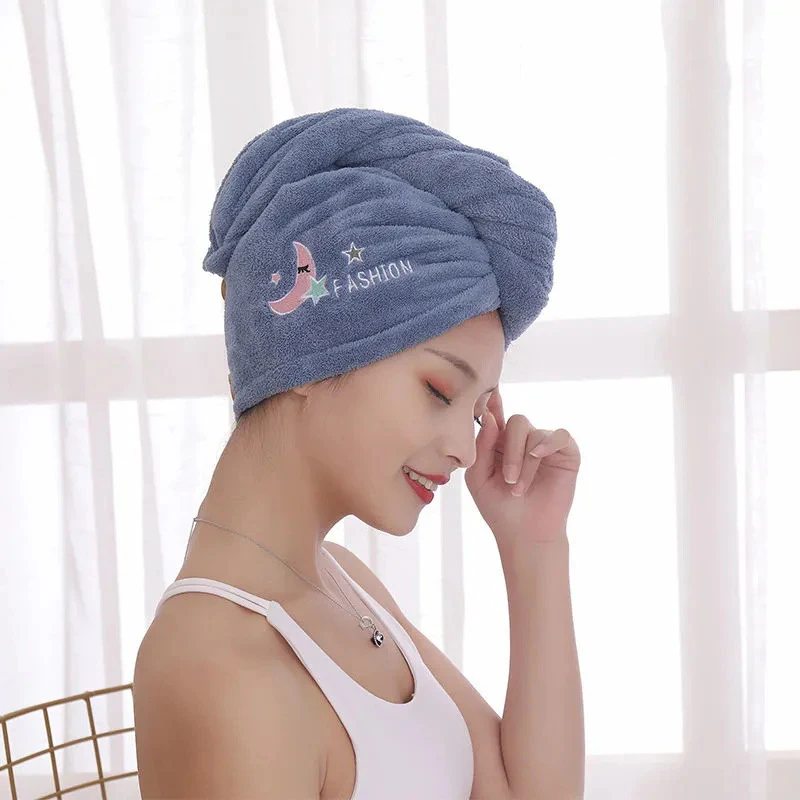 5pcs Hair Drying Hat Women Soft Microfiber Quick-dry Towels Shower Cap Bath Hat Super Absorption Turban Hair Dry Cap Bathroom