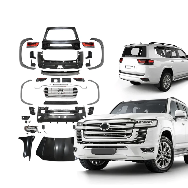 

CARBEST Обновление переднего и заднего бампера 2008-2021, комплект для подтяжки лица LC200, комплект кузова для Toyota Land Cruiser 200– LC300 2022