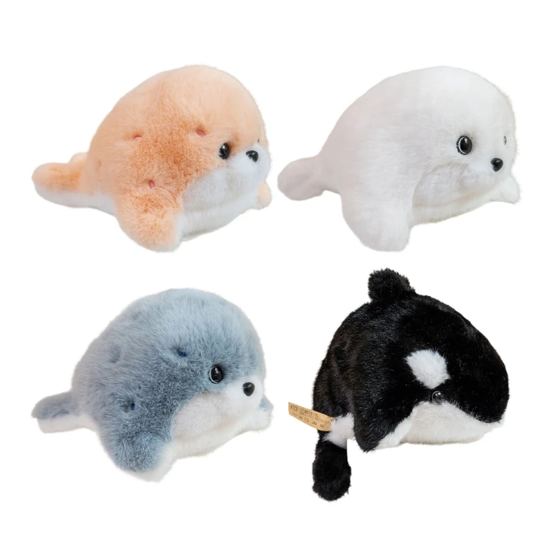 

Seal Stuffed Animals Sweet Soothing Doll Soft Comfortable Seal Doll Early Education Toddlers Toy 15UB