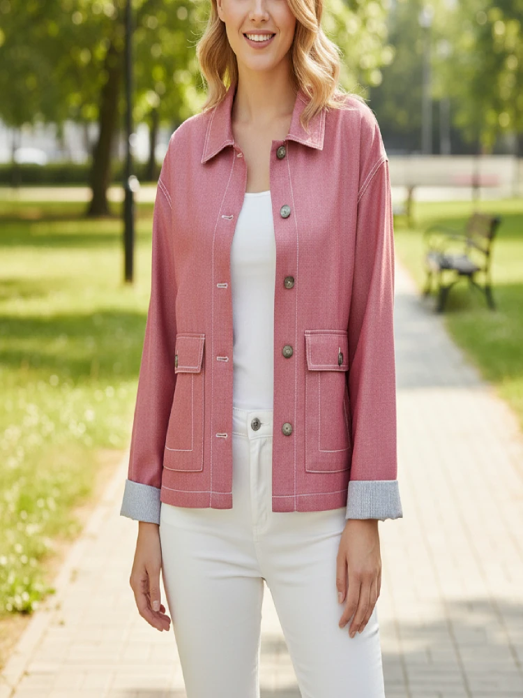 

ZANZEA, осень 2022, пальто с длинными рукавами и пуговицами, женские куртки, повседневная лоскутная рабочая верхняя одежда, джинсовые синие пальто большого размера