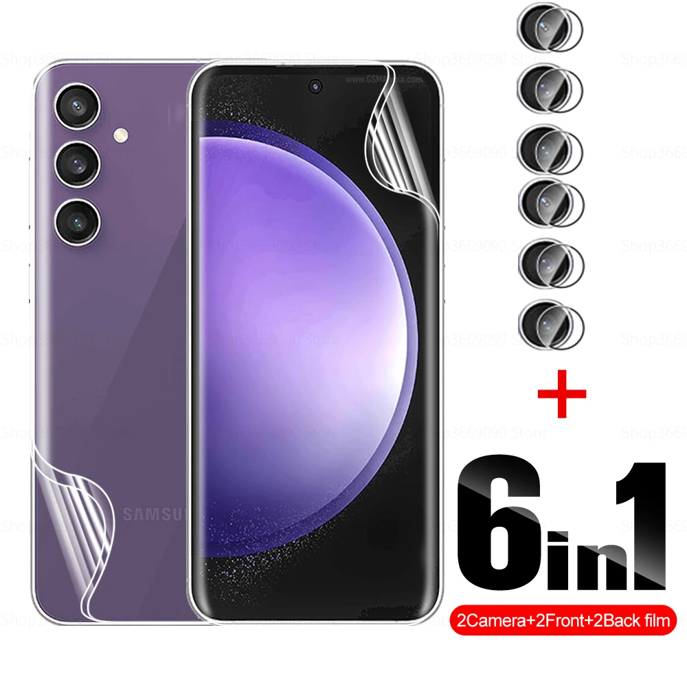 6in1 Front Back Hydrogel Film For Samsung Galaxy S23 FE Camera Lens Screen Protector Samung S23 FE S 23FE S23FE Cover SM-S711B