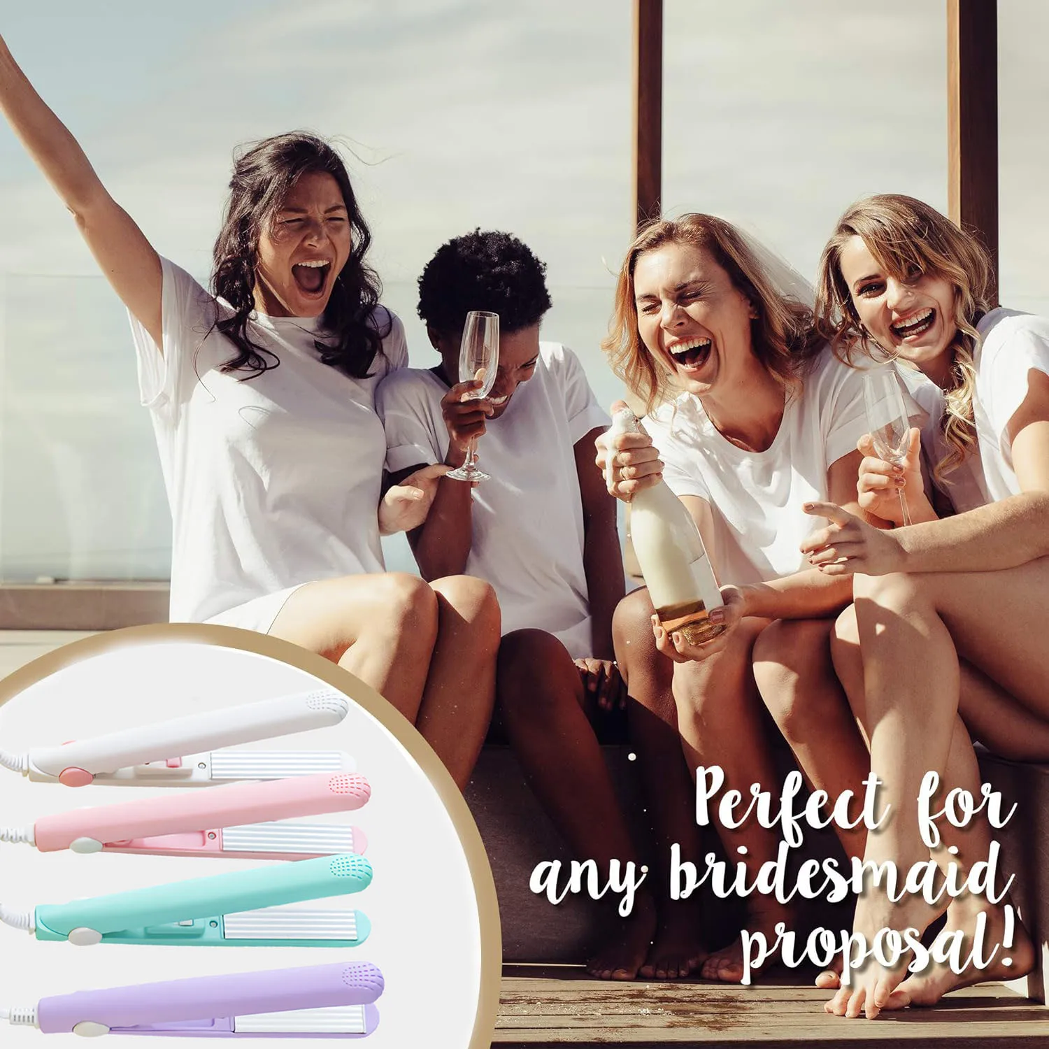 

Bridesmaids Custom Name Mini Plancha De Cabello Portable Hair Straightener Hair Straightening Curler Gifts Party Favors