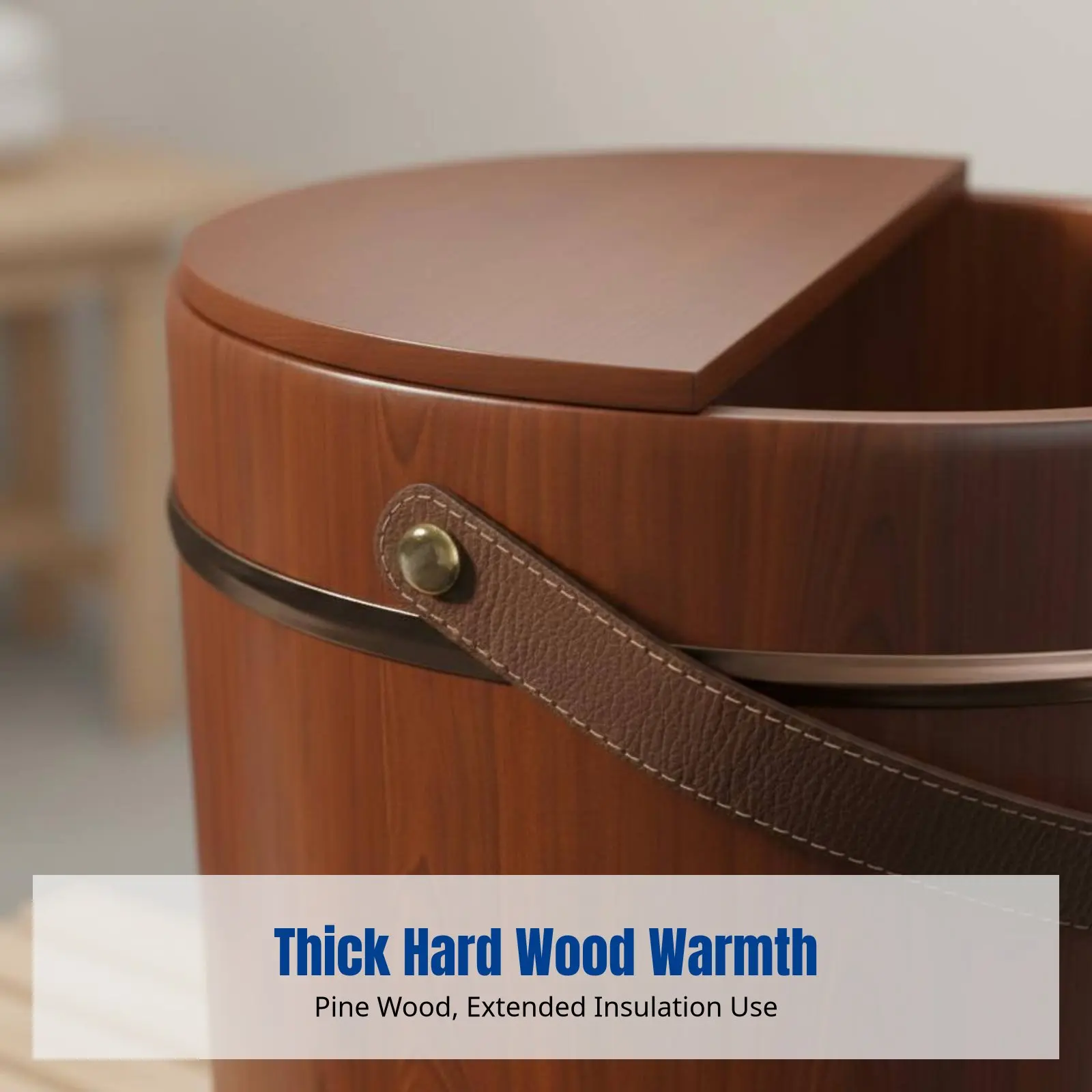 

Утепленная деревянная ванночка для ног, толстостенный контейнер для замачивания ног, портативный акупрессурный массажер для домашнего расслабления