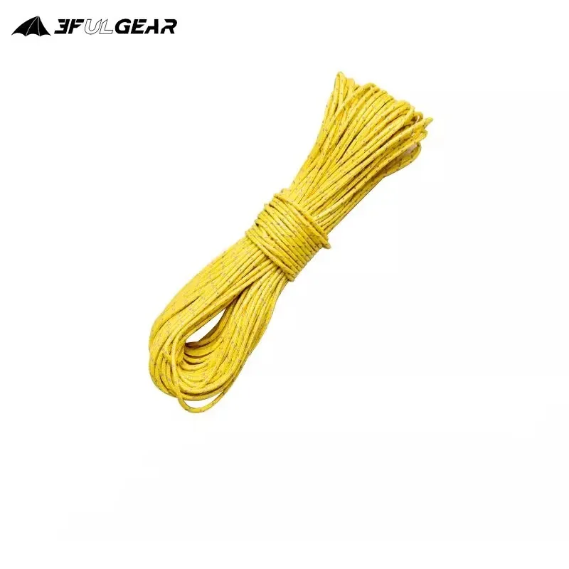 3F UL GEAR Outdoor Tent Reflective Rope With 10 Free Buttons 1.5MM 20 Meters Hiking Camping Nylon UHMWPE Windproof Rope Durable