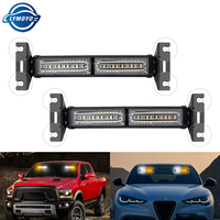 2PCS Car Pickup LED Strobe Light Emergency Flash Warning Lamp Front Rear Windshield Signal Light Bar With Suction Cup 12V-24V