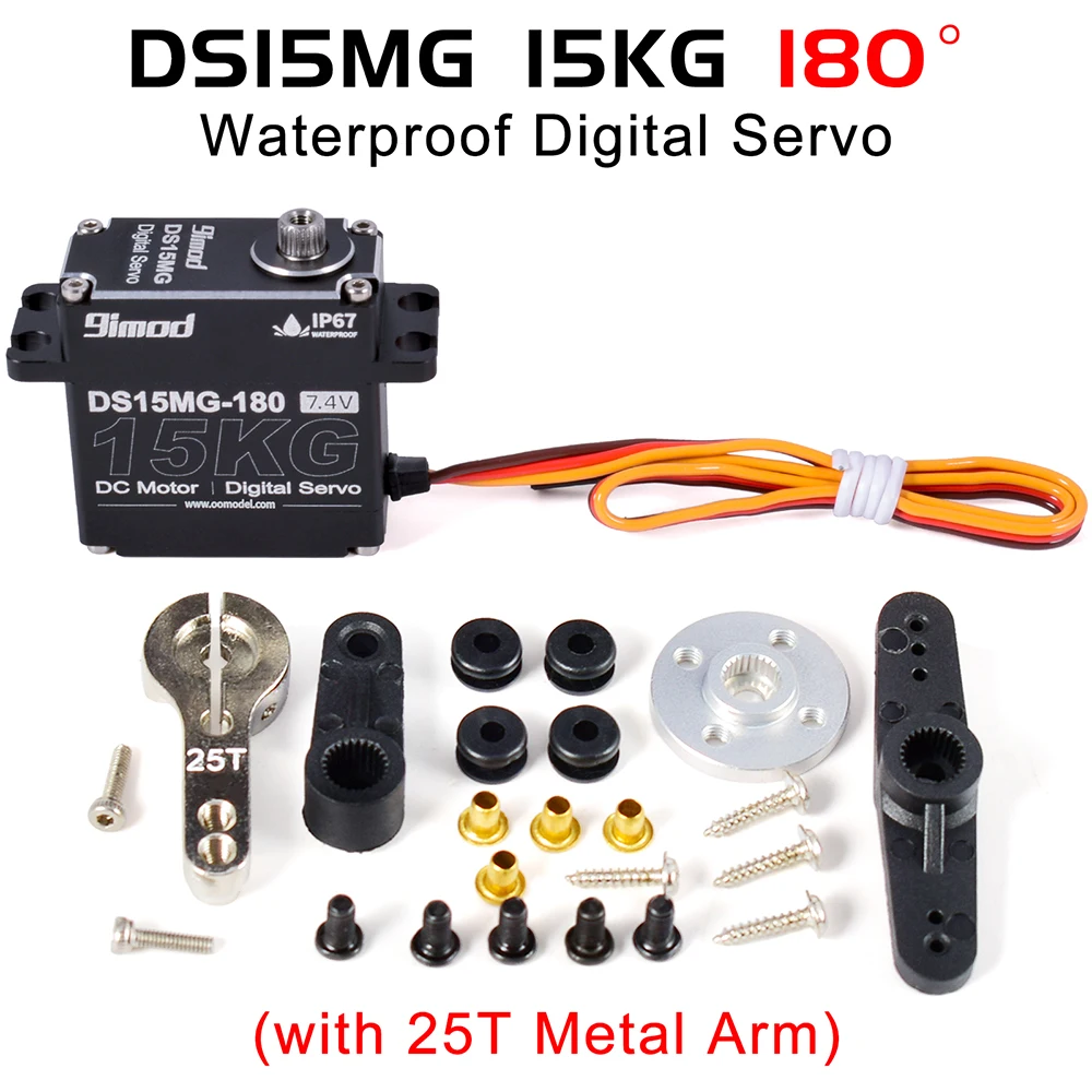 9imod Waterdichte Arduino Servo 35kg 25kg 20kg 15kg Volledige AL RC Stuurservo's Hoog Koppel Metal Gear Digitale Servo Voor 1/10 Auto