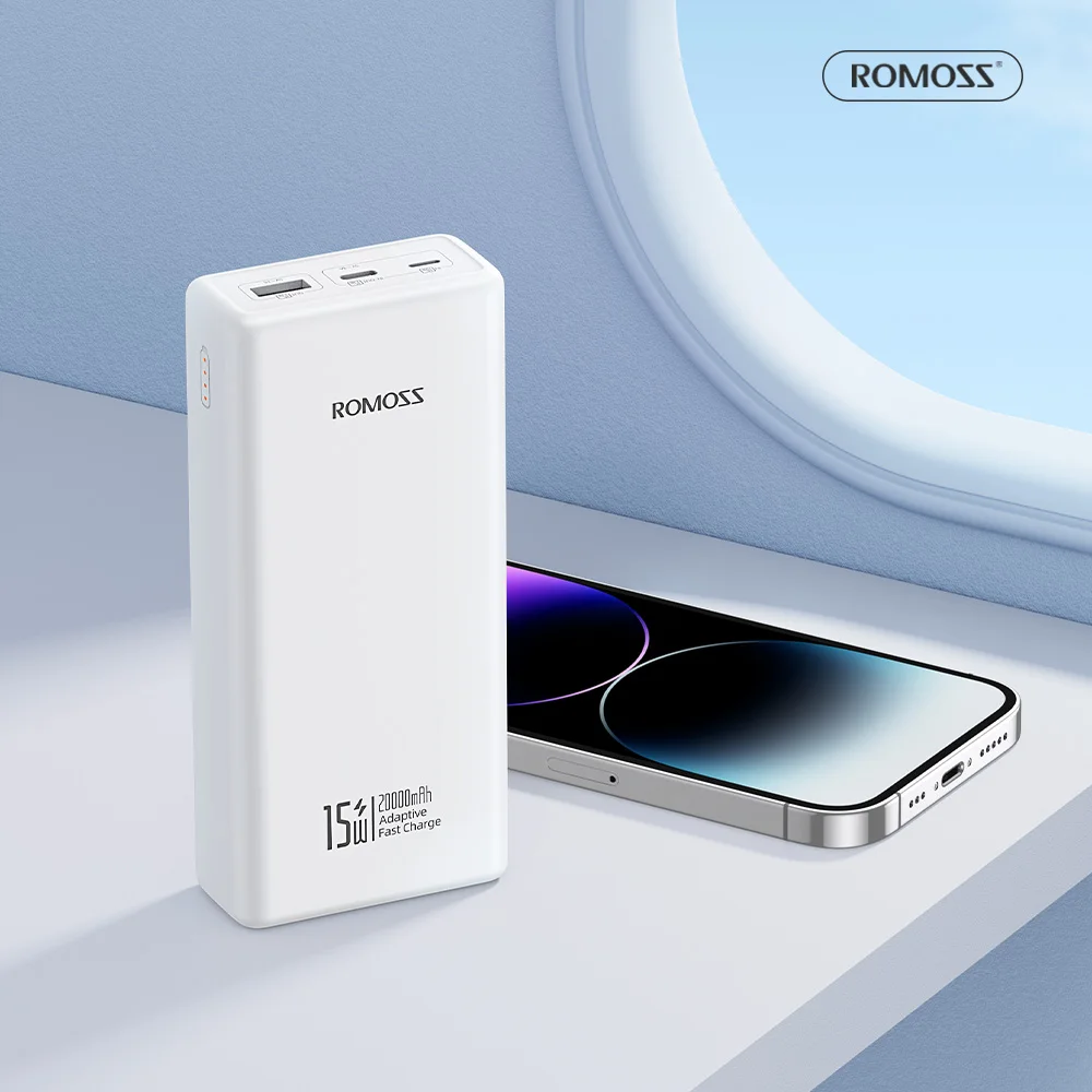 [الشحن الكوري] كابل Robos Power Bank Prc10 15W أبيض 10000Mah كابل مدمج