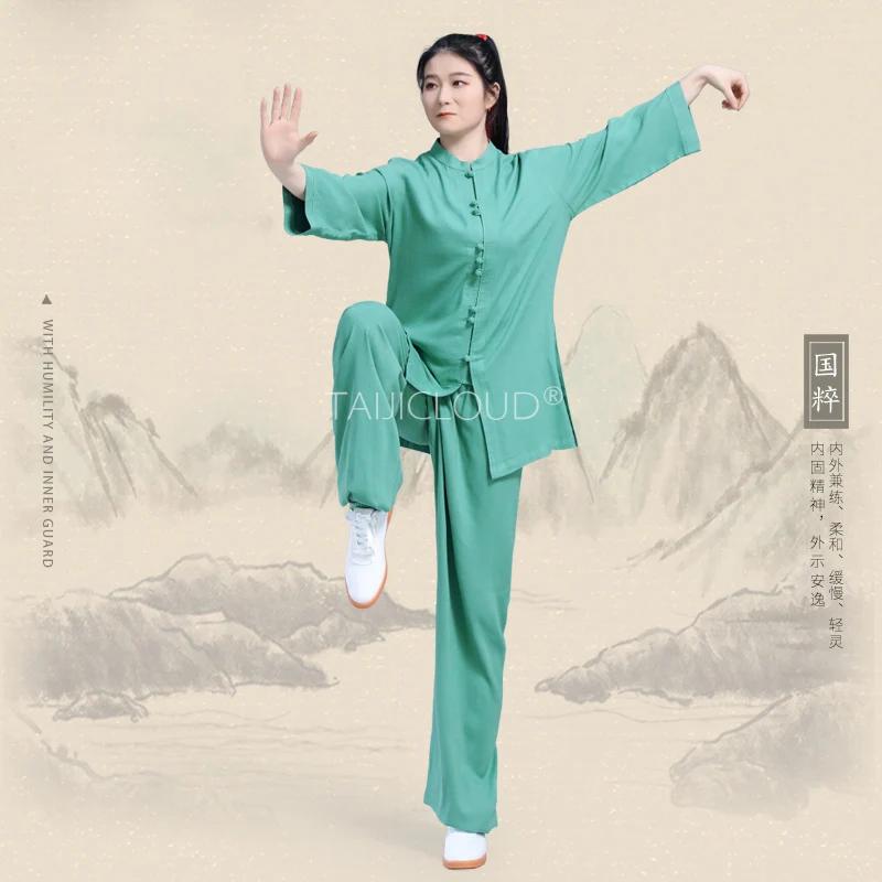 Summer Cotton Linen Tai Chi Uniform - Lightweight Mid-Sleeve Martial Arts Suit for Kung Fu Competition & Performance (Men/Women)