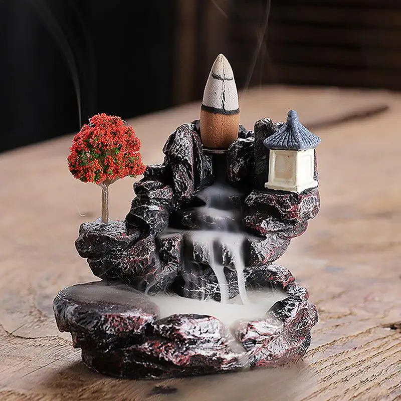 Backflow Incense Ceramic Waterfall Backflow Incense For Home And Office Decoration With Incense Cones For Bedroom