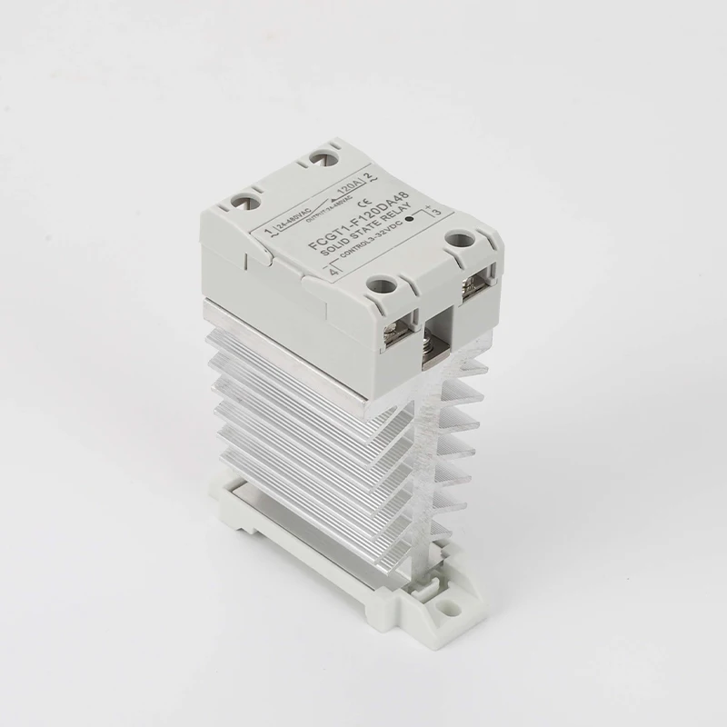 10A 25A 40A 60A 80A 100A Single Phase Slim SSR Solid State Relay With Heat Sink Industrial Relay DIN Rail Mount