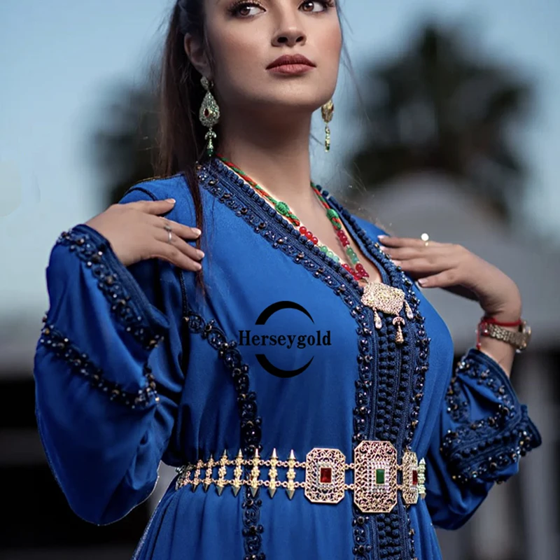 Dicai best-seller nouvelle ceinture marocaine bijoux femmes Robe taille chaîne ceinture cristal mariée mariage bijoux cadeau corps mode