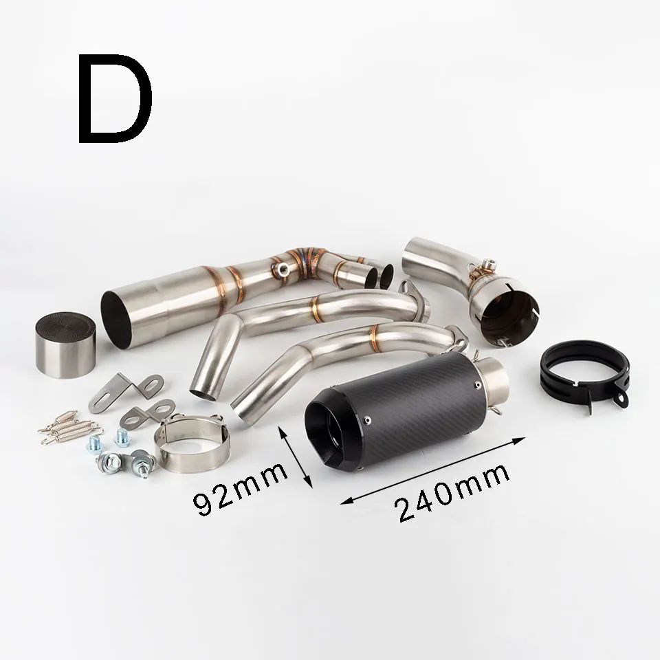 Z650 Motorcycle Full Exhaust System Muffler Front Middle  For Kawasaki Z650 Ninja 650 2023 -2025 NINJA650 exhaust