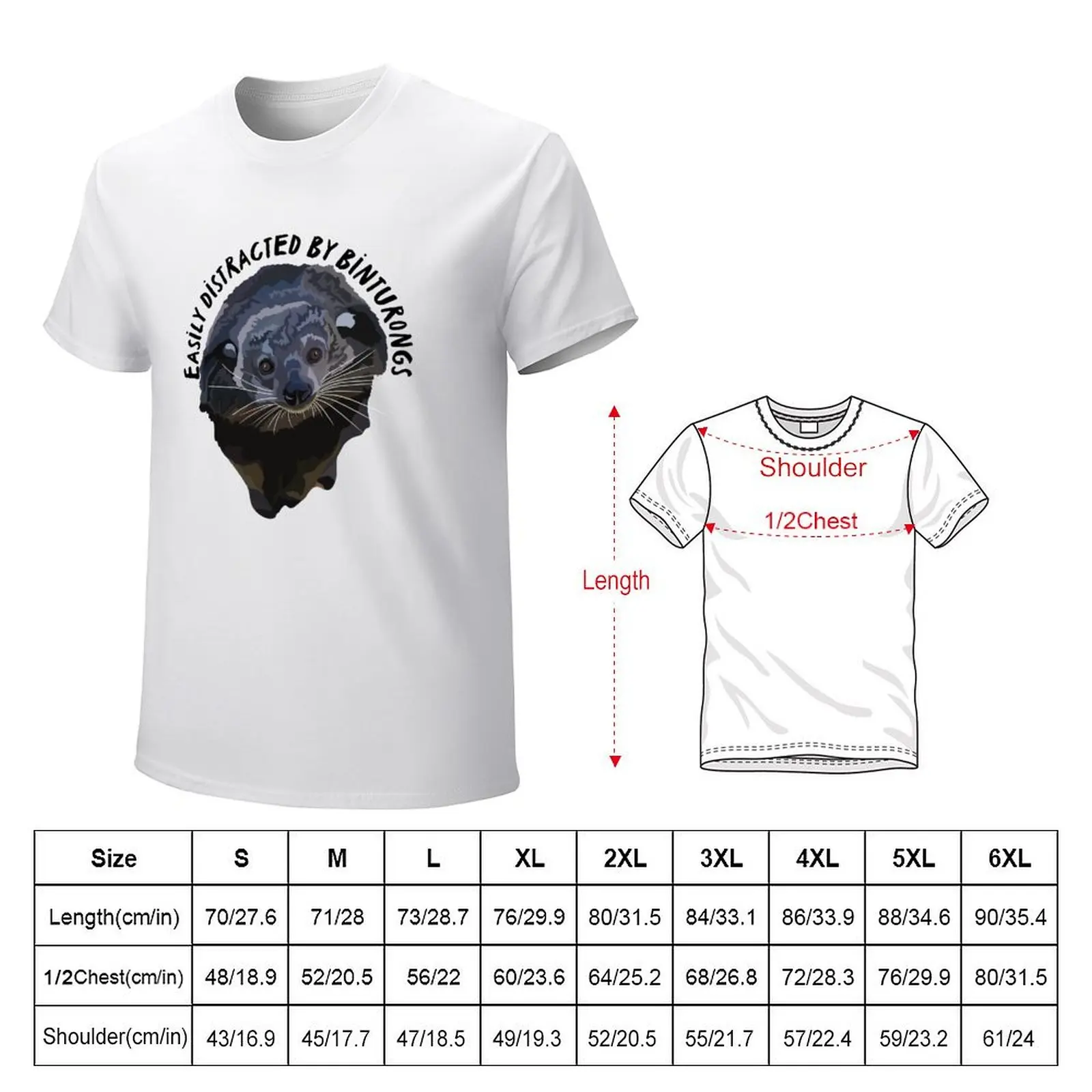 Easily Distracted By Binturongs T-Shirt boys animal print summer clothes mens graphic t-shirts anime