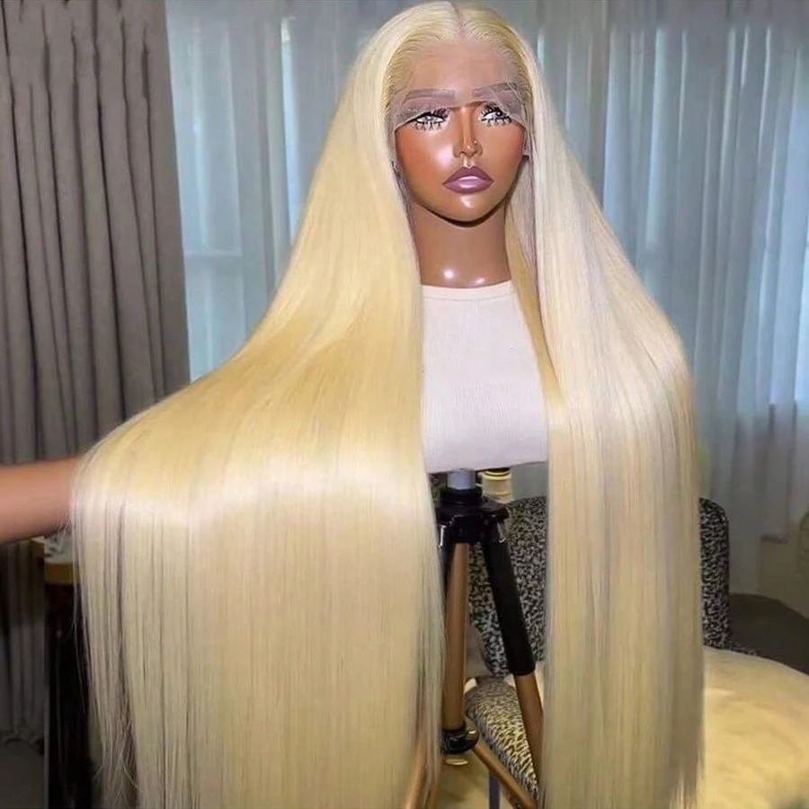 

Прямой парик из натуральных волос 613 HD Lace Front, 13x6, блонд, с предварительно выщипанными прядями, 30 дюймов, плотность 200%