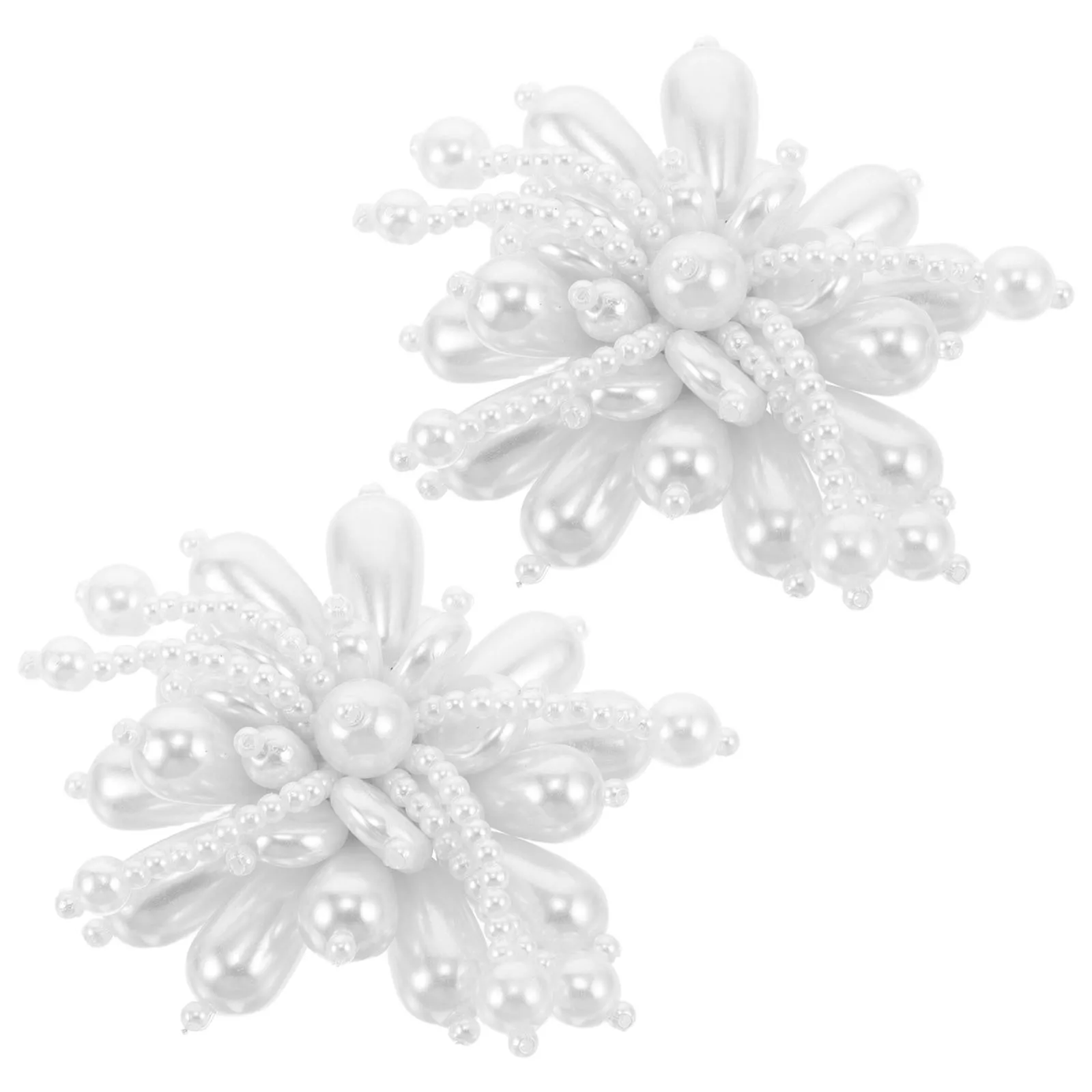 

2Pcs White Bridal Pearl Flower Shoe Clips Elegant Detachable Decorative Buckle for Women Girls Wedding Shoes Wedding Shoe Clips