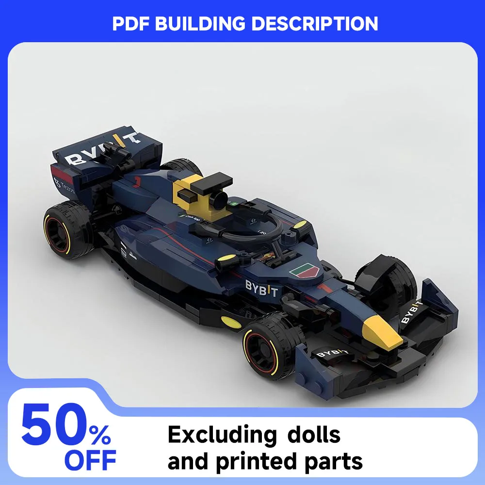 Nova velocidade do campeonato RB18 da série MOC Racing 2022 ​ ​ Conjunto de modelo de carro DIY blocos de construção montagem brinquedos crianças meninos conjunto de presente