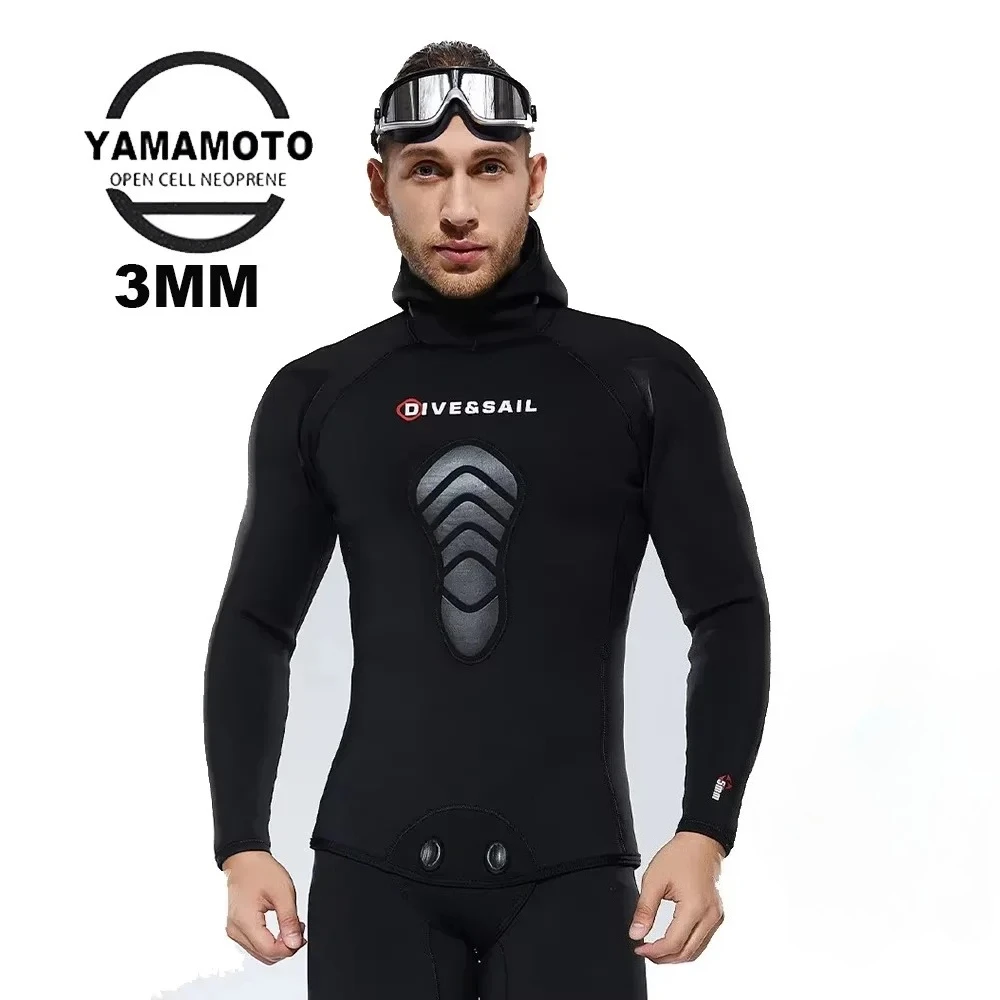 

Мужской гидрокостюм из неопрена с открытыми порами, 3 мм, комплект из 2 частей, для дайвинга, фридайвинга и подводной охоты