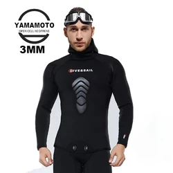 Men's 3mm Wetsuit Open Cell Neoprene 2piece Set for Scuba, Freediving and Spearfishing Wet Diving Suit