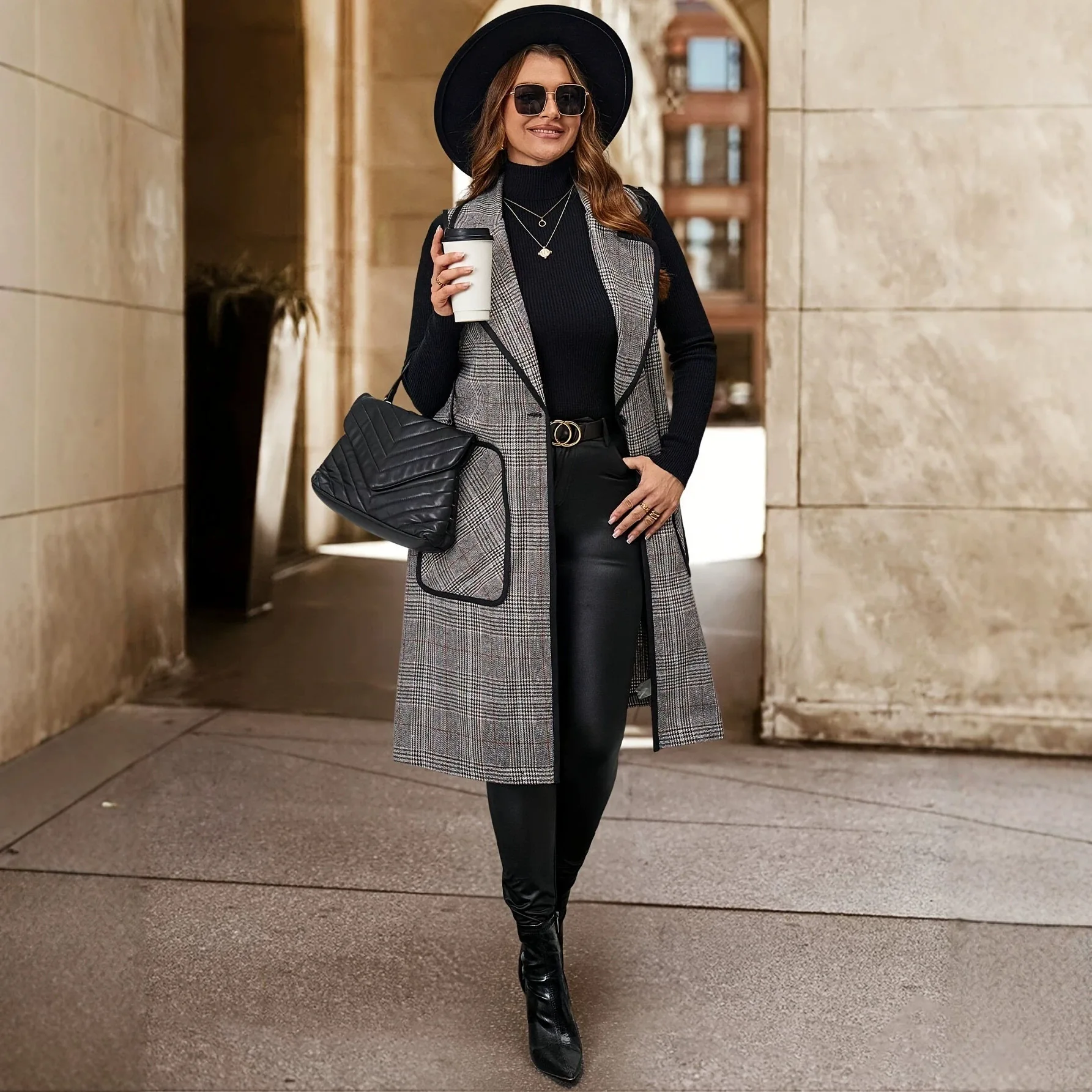 معطف نسائي بدون أكمام بطبعة ها - مراجعة Xl Women'S Fashion وسعره