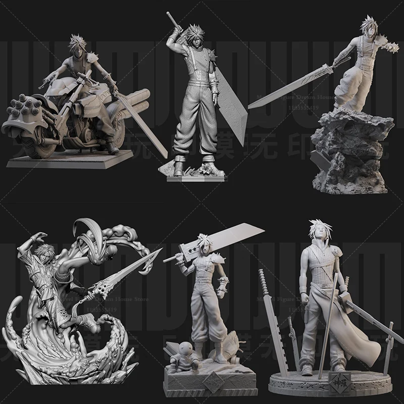 

Масштабная модель 1/24 1/18: Асимметричная экипировка, золотистые волосы, мужская фигурка для самостоятельной сборки (DIY), 3D-модель из смолы, неокрашенная, белая.