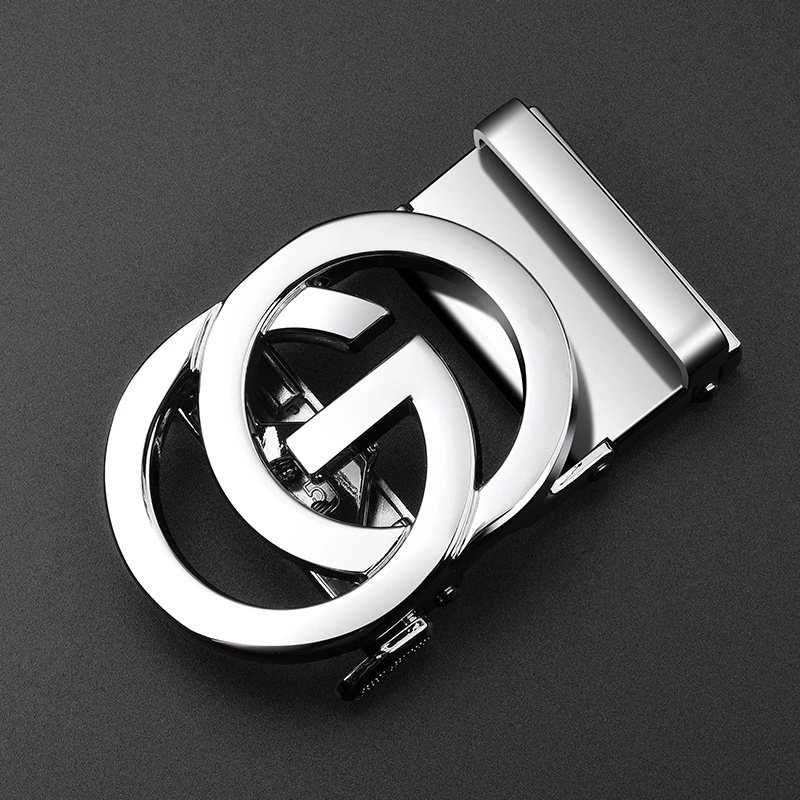 Only Automatic buckle,Luxury Men's Belt Buckle Leisure Buckle Business Accessories Buckle for Width 3.5CM Belt for Men jeans