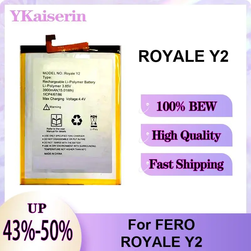 Portable 3900mAh Mobile Phone Battery For Fero Royale Y2 Replaceable