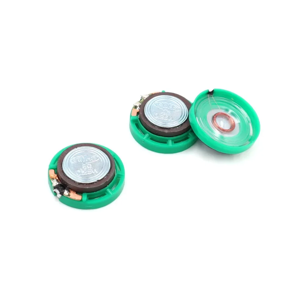 100PCS 21MM plastic environmentally friendly speaker, 8 ohms, 0.25W external magnetic transparent film speaker