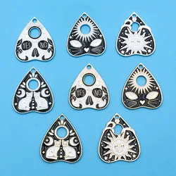 5/8pcs/pack Black Tarot Charms Ouijas Board Charms Cat Charm Sun Enamel Alloy Pendant For DIY Jewelry Making Necklace Earrings