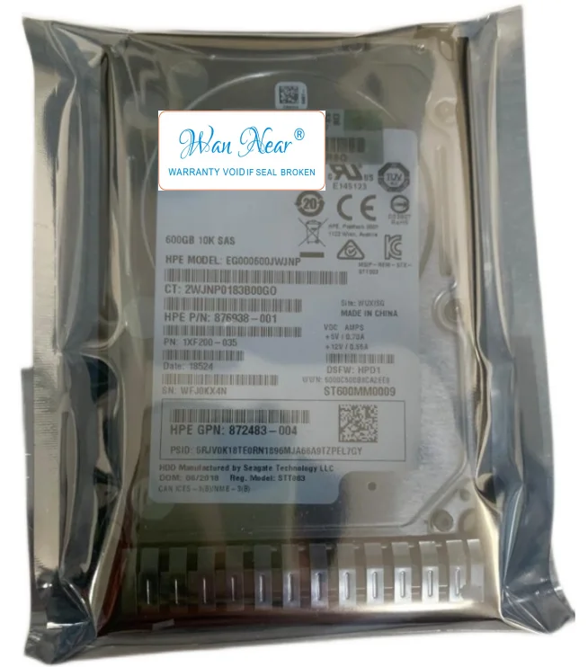 

Для HP 872477-B21 872736-001 600G 10K 2,5 SAS 12G G9 G10 HDD 600 ГБ