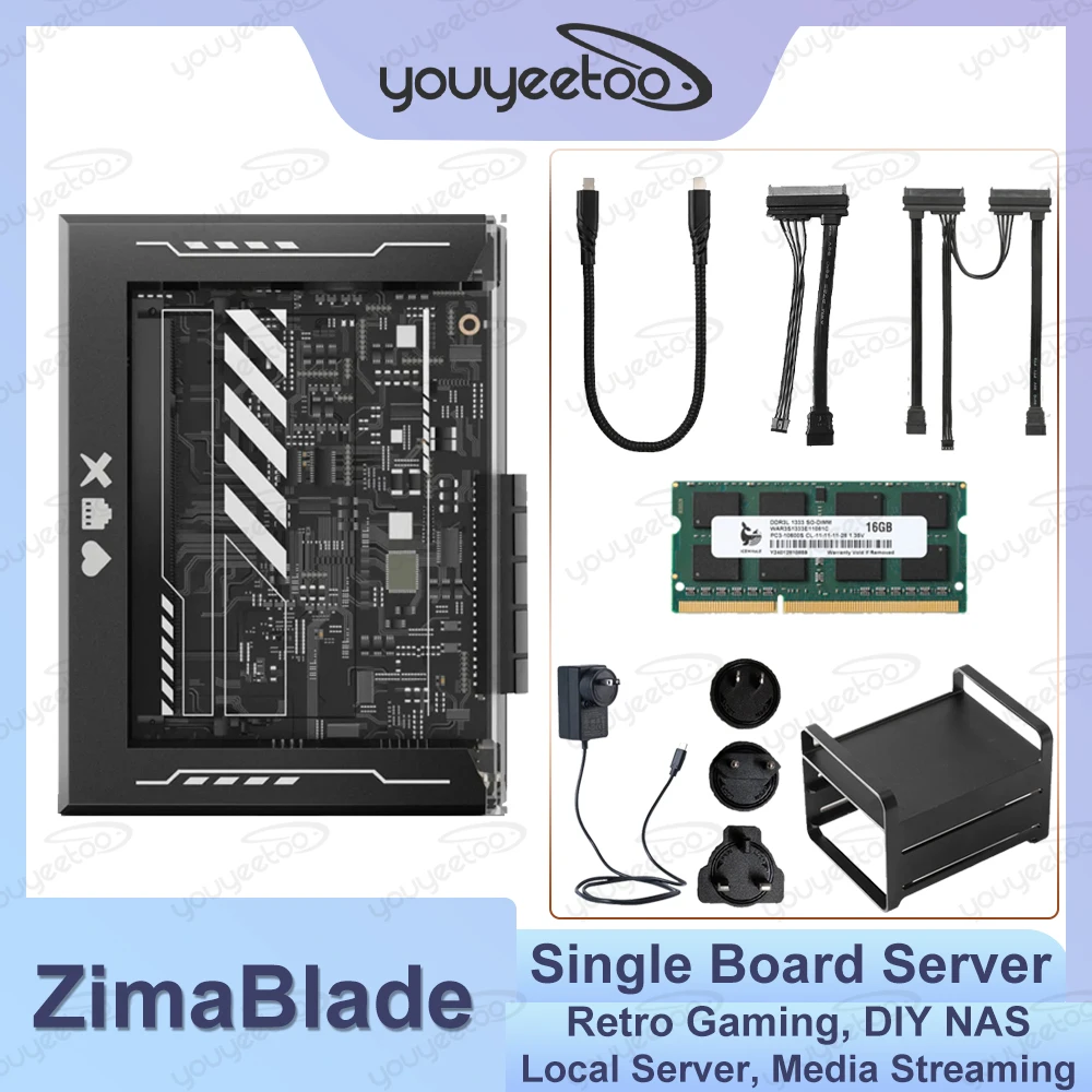 

ZimaBlade Single-board Personal NAS Storage Server Home Host Shared Cloud Storage Hard Disk CasaOs 16G DDR3L Support 1080P Video