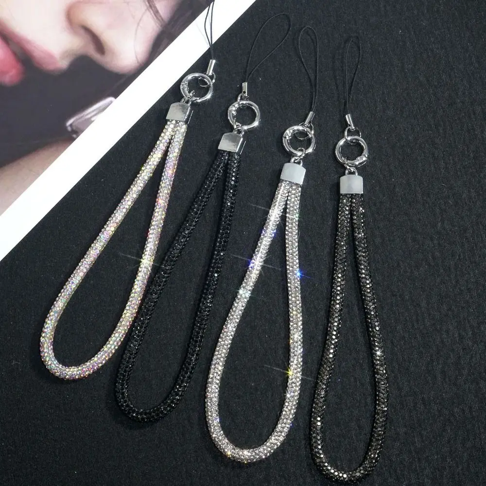 

Diamond Crystal Phone Wrist Straps - Flashy Glitter Rhinestone Keychain Lanyard, Anti-lost Hanging Rope for Phones