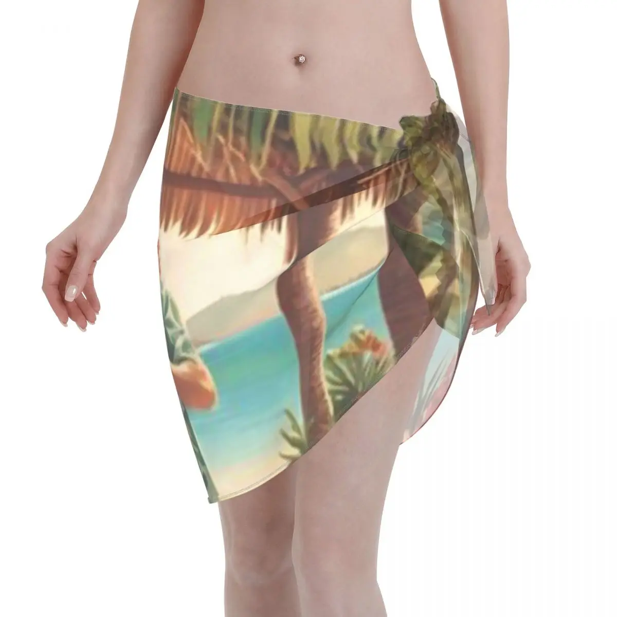 Promotion Vintage Hawaii Women's Beach Wrap SkirtBeach Market Wandering Wrap Dress