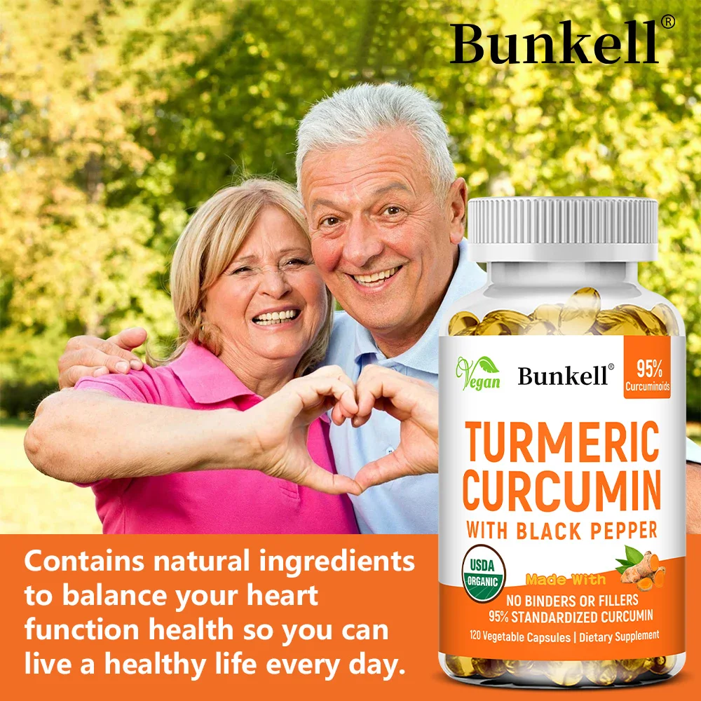

Turmeric Curcumin - with Black Pepper - Helps Improve Joint Comfort and Mobility, Antioxidant and Immune Support - 120 Capsules