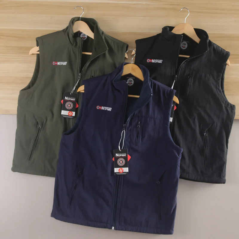 

Мужской жилет с воротником-стойкой на подкладке, многофункциональный спортивный жилет на открытом воздухе, теплый, осенне-зимний, модный, городской, молодежный, повседневный