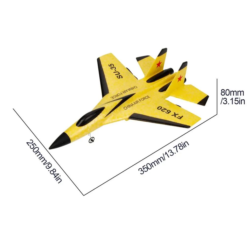 FX-620 SU-35 RC Remote Control Airplane 2.4G Remote Control Fighter Hobby Plane Glider Airplane EPP Foam Toys RC Plane Kids Gift