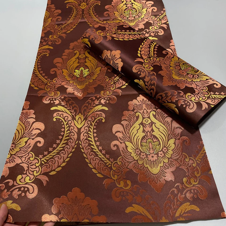 

Brown Stunning African Women's Gele Headwrap: Luxury Swiss Damask Fabric, Perfect for Weddings & Birthdays | 2-Pack TXH-22-2