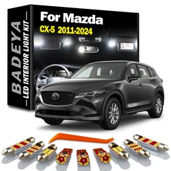 BADEYA 11Pcs Canbus LED Bulbs Interior Reading Light Kit For Mazda CX-5 CX5 2011- 2019 2020 2021 2022 2023 2024 Car Accessories