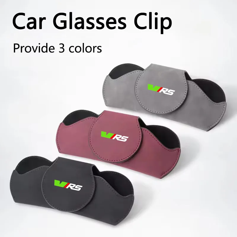 

For Skoda Virs RS IV Car Glasses Clip Accesorios Interior Decoration Case Cover Eyeglass Organizer Sun Glasses Storage Pats