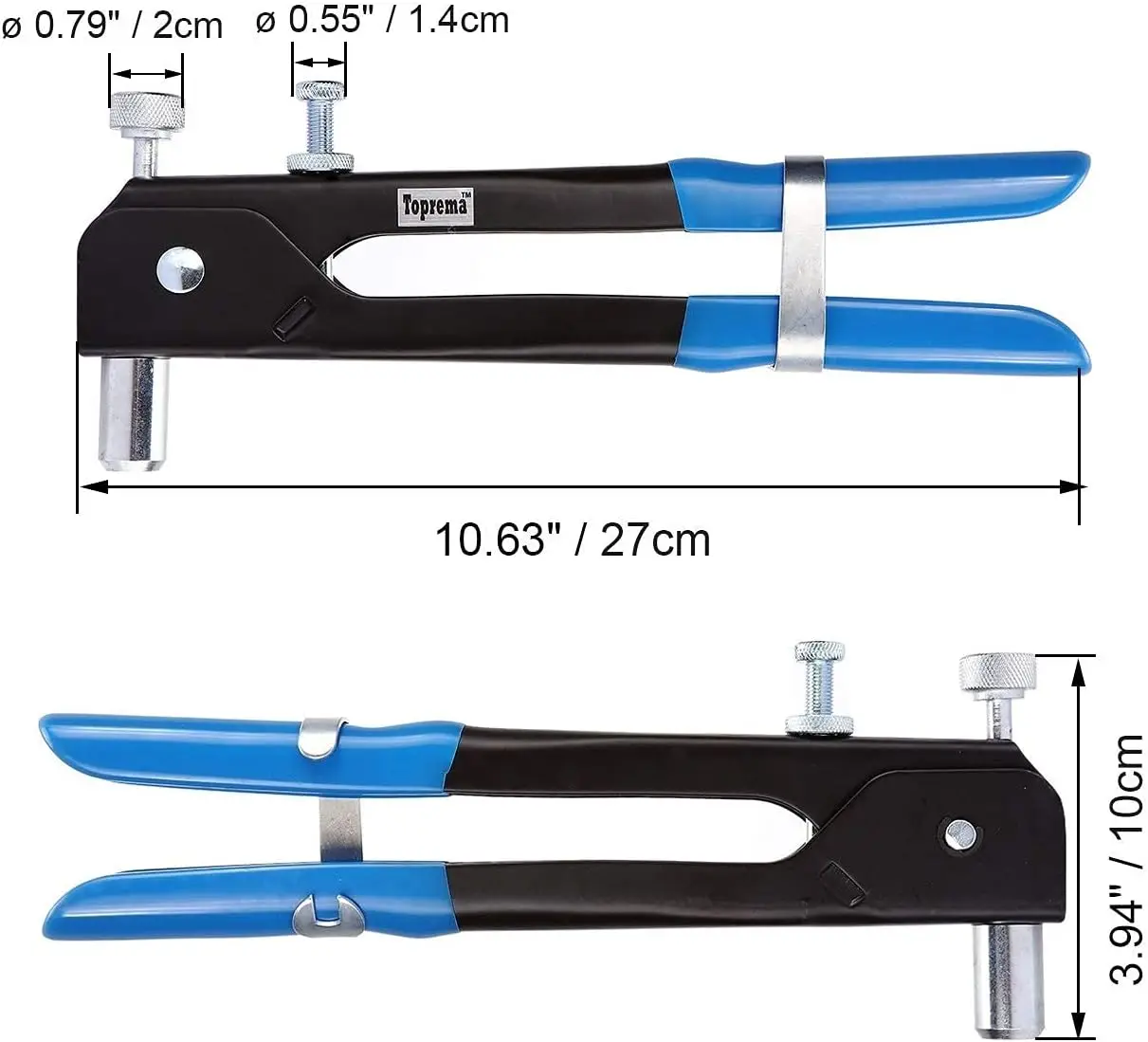 Kit di attrezzi per dadi per rivetti da 110 pezzi, pistola sparachiodi per muro di cemento, mandrini metrici M3 M4 M5 M6 M8 Utensili per rivettatura cieca per rivetti resistenti