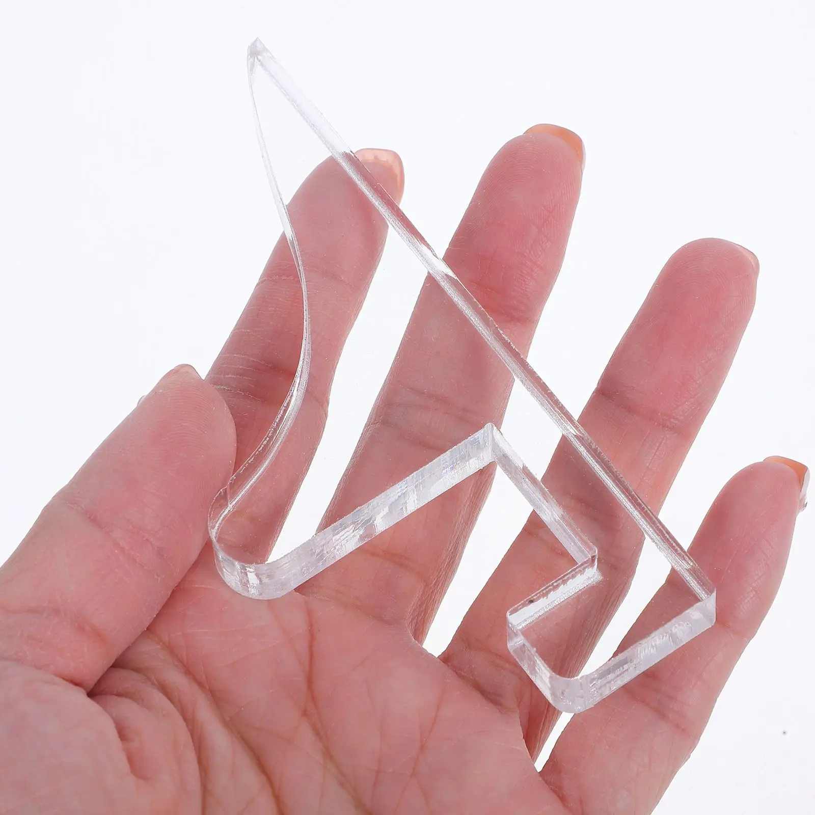 قطعتان من إطار الصورة المصنوع من الأكريليك الشفاف لعرض علامات الزفاف للمكتب أو الطاولة مثالية للحرف اليدوية بتصميم شفاف وأنيق