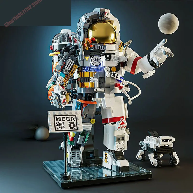 

Assembled Boy Astronaut Block 2024 the Year of the Loong New Series Toys China Aerospace Model Birthday