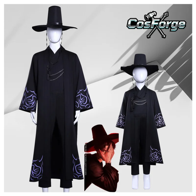 أزياء أنيمي KPop شيطان الصيادين ساجا بنين جينو ساجا التأثيرية لحفلة الهالوين ملابس أداء المسرح الأسود للأطفال والنساء والرجال