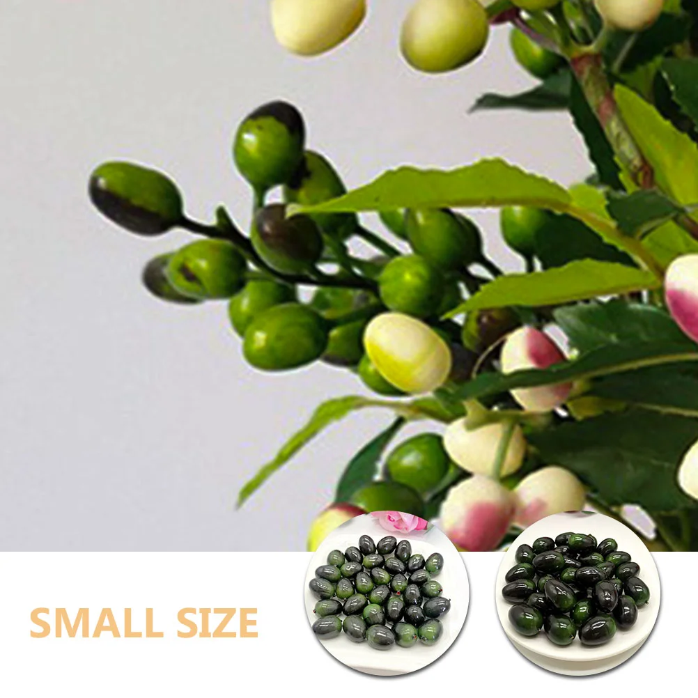 30 Pcs Imitation Olive Vinegar Harvest Fruits Fall Decor Artificial Decoration Mold