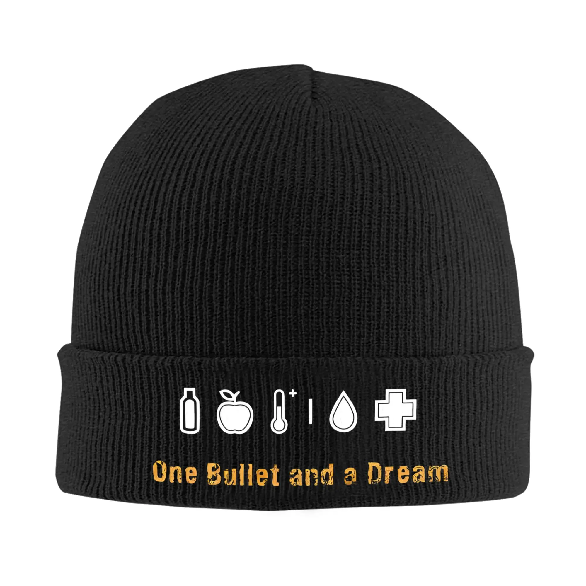 DayZ One Bullet and a Dream Knitted Caps Women Men Skullies Beanies Autumn Winter Hot Sale Hat Acrylic Shotting Game Casual Cap