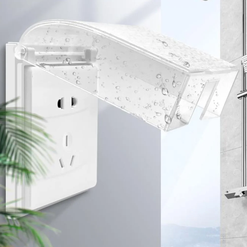 

2Pcs Wall Plug Box Splash-Proof Transparent Protector Waterproof Splash Guard Durable Pc Material for Indoor Outdoor